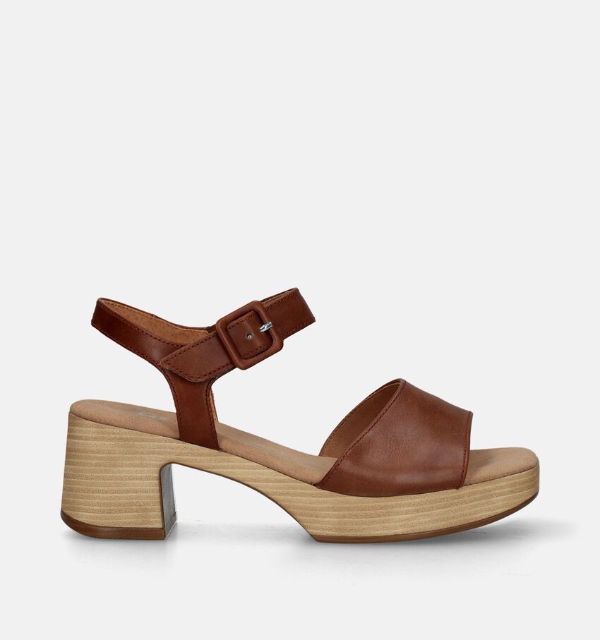 Gabor Cognac Sandalen Met Blokhak