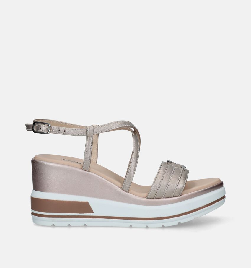 NeroGiardini Gouden Sandalen Met Sleehak