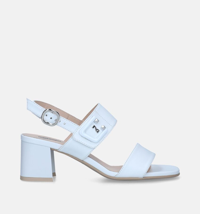 NeroGiardini Witte Sandalen met blokhak