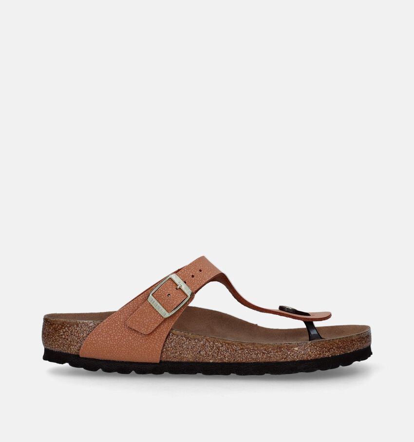 Birkenstock Gizeh Birko-Flor Tongs en Brun