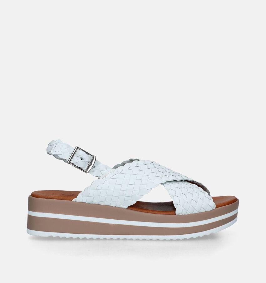 Oh My Sandals Sandales compensées en Blanc