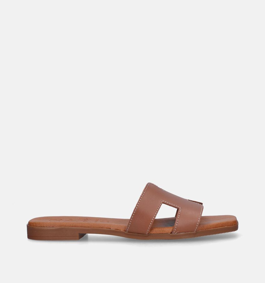 Oh My Sandals Cognac Slippers