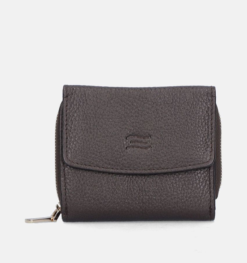 Crinkles Bronzen Overslagportemonnee