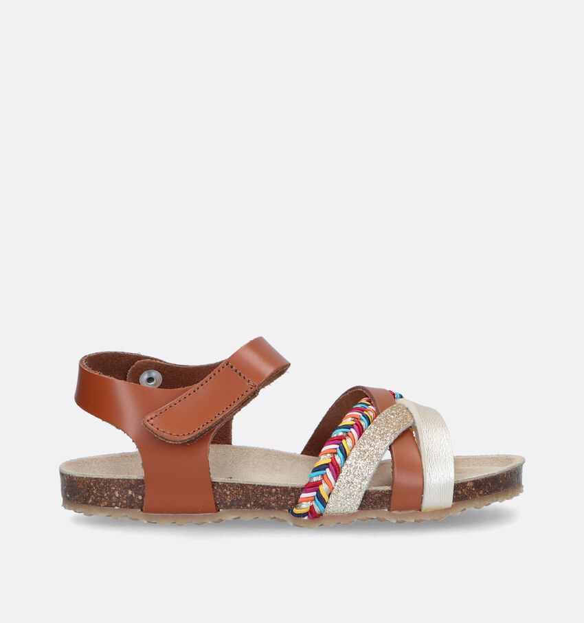 Milo & Mila Cognac Sandalen