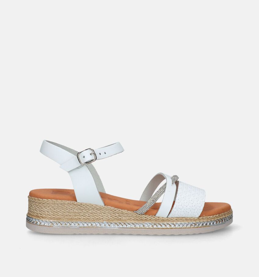 Hush Puppies Manihi Witte Sandalen Met Sleehak