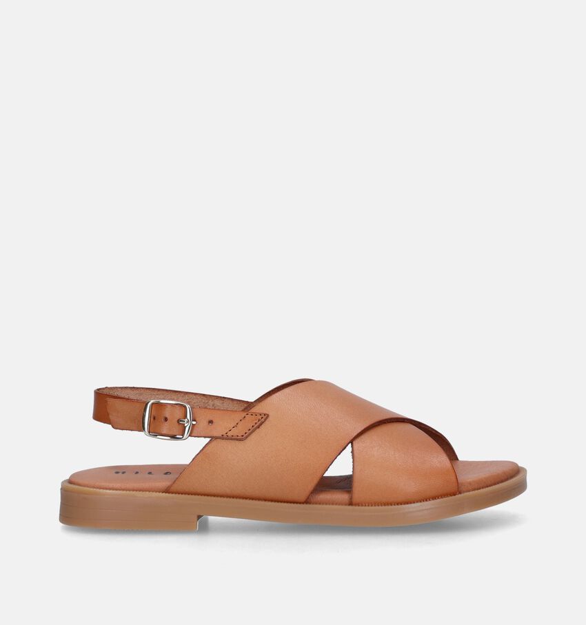 Milo & Mila Cognac Sandalen