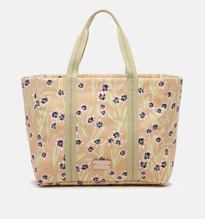 Woomen WANG04 Angelonia Beige Shopper met rits