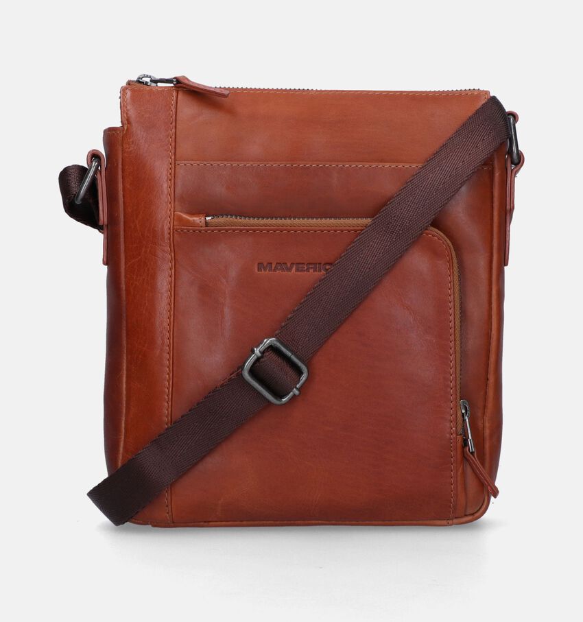 Maverick Cognac Crossbody Tas