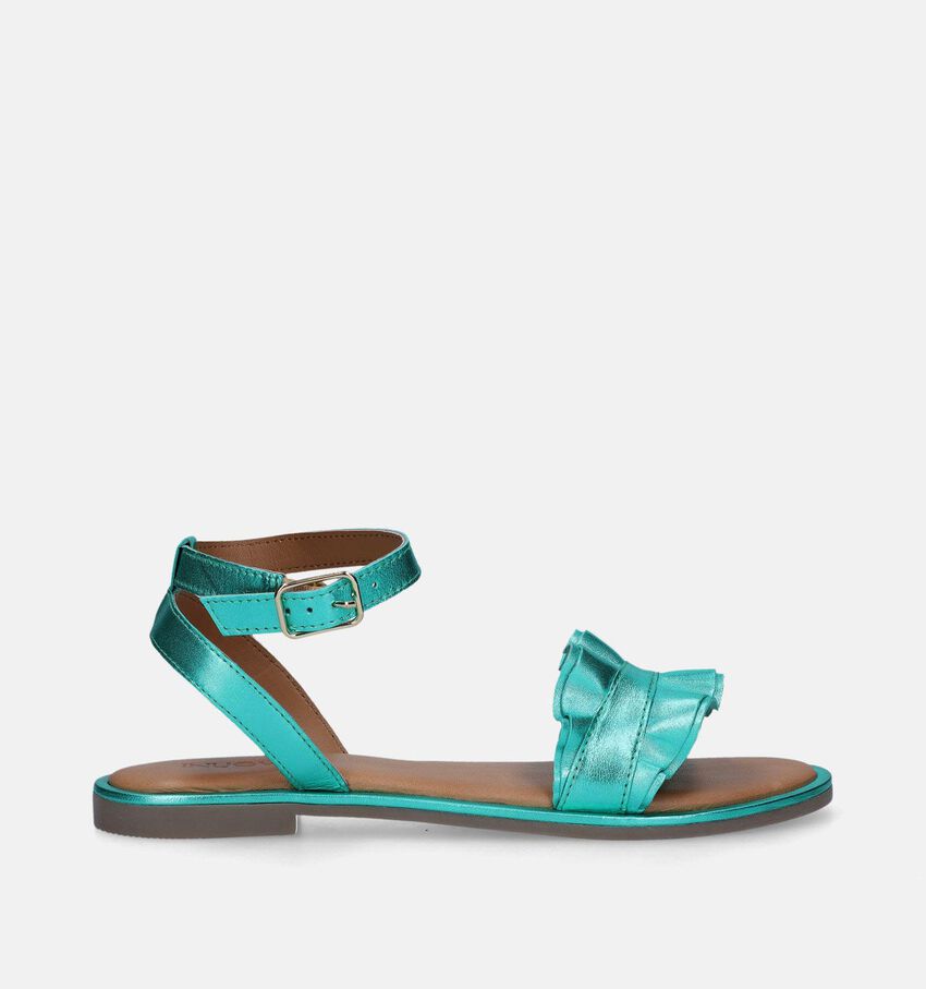 Inuovo Groene Metallic sandalen