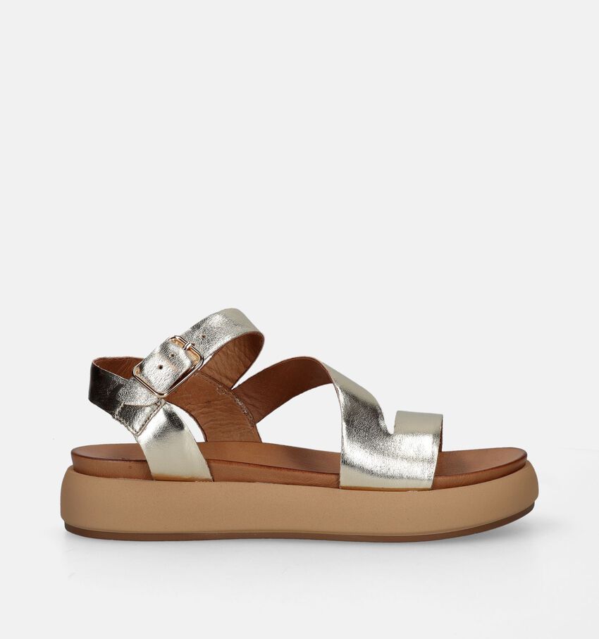 Inuovo Sandales avec semelle plateform en Or