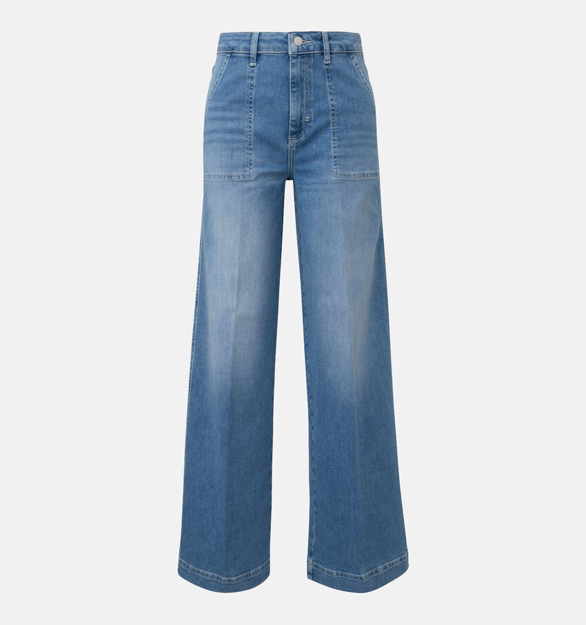 comma casual identity Blauwe Bootcut Jeans