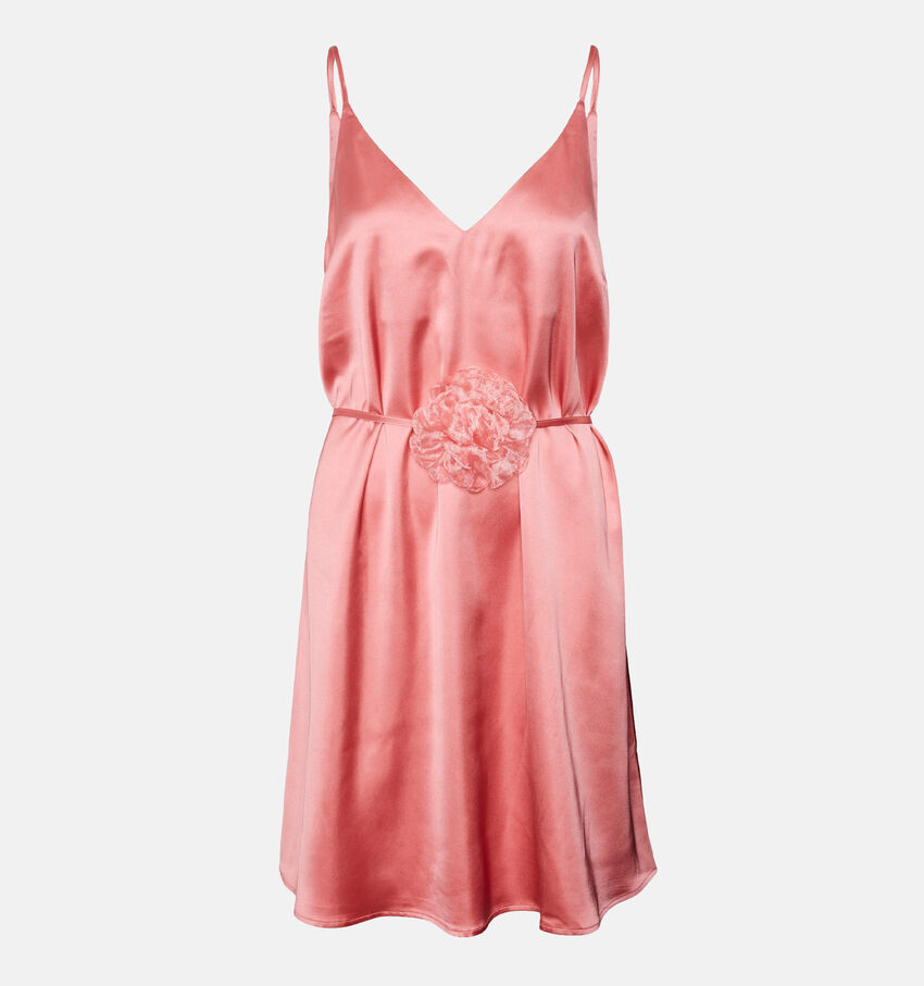 Vero Moda Krista Roze Satijnen jurk