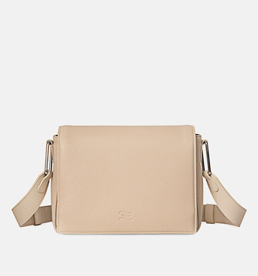 Crinkles Ecru Crossbody Tas