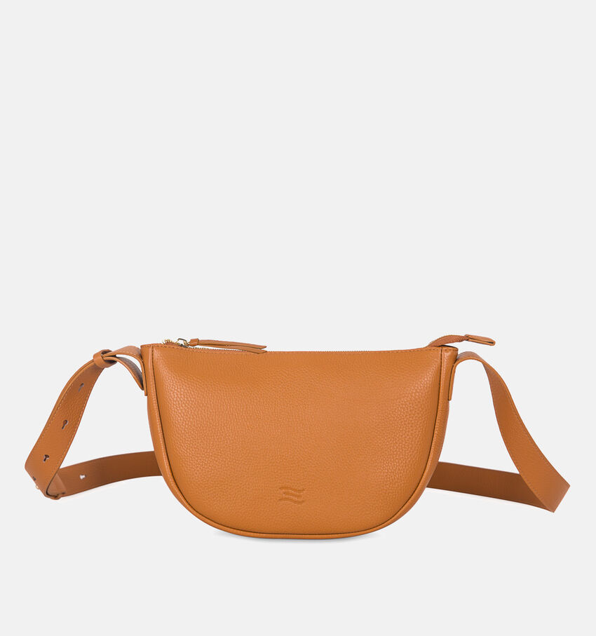 Crinkles Camel Crossbody Tas
