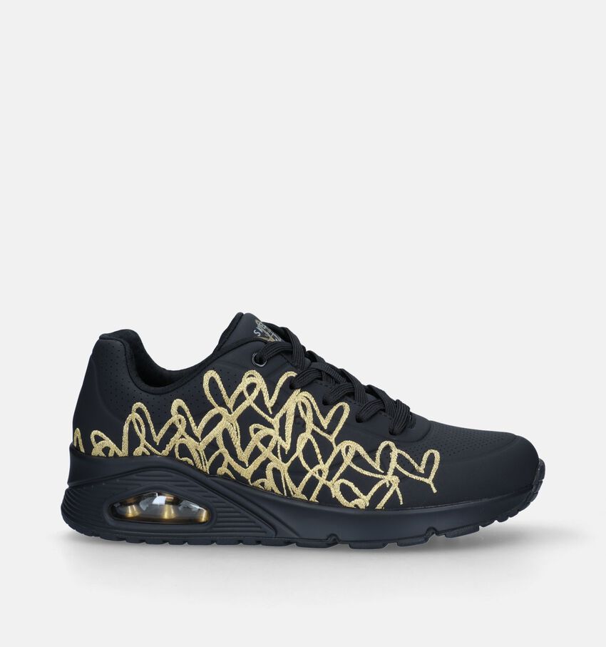 Skechers Uno Golden Heart Baskets en Noir