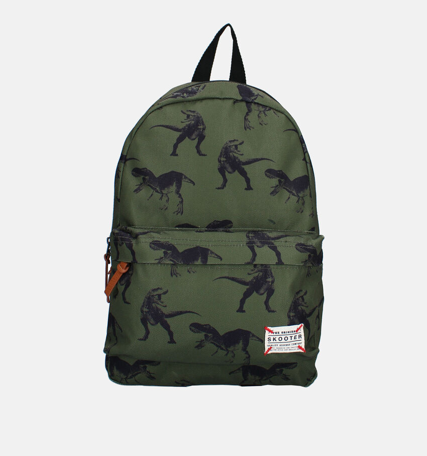 Skooter Kaki Rugzak met dino's