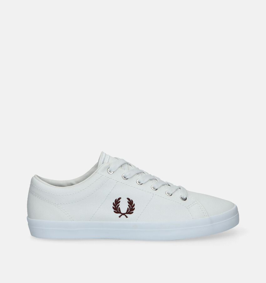 Fred Perry Baseline Twill Witte Veterschoenen