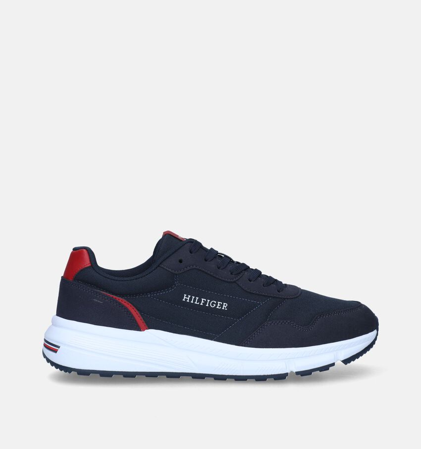 Tommy Hilfiger Faston Mix Ess Blauwe Veterschoenen