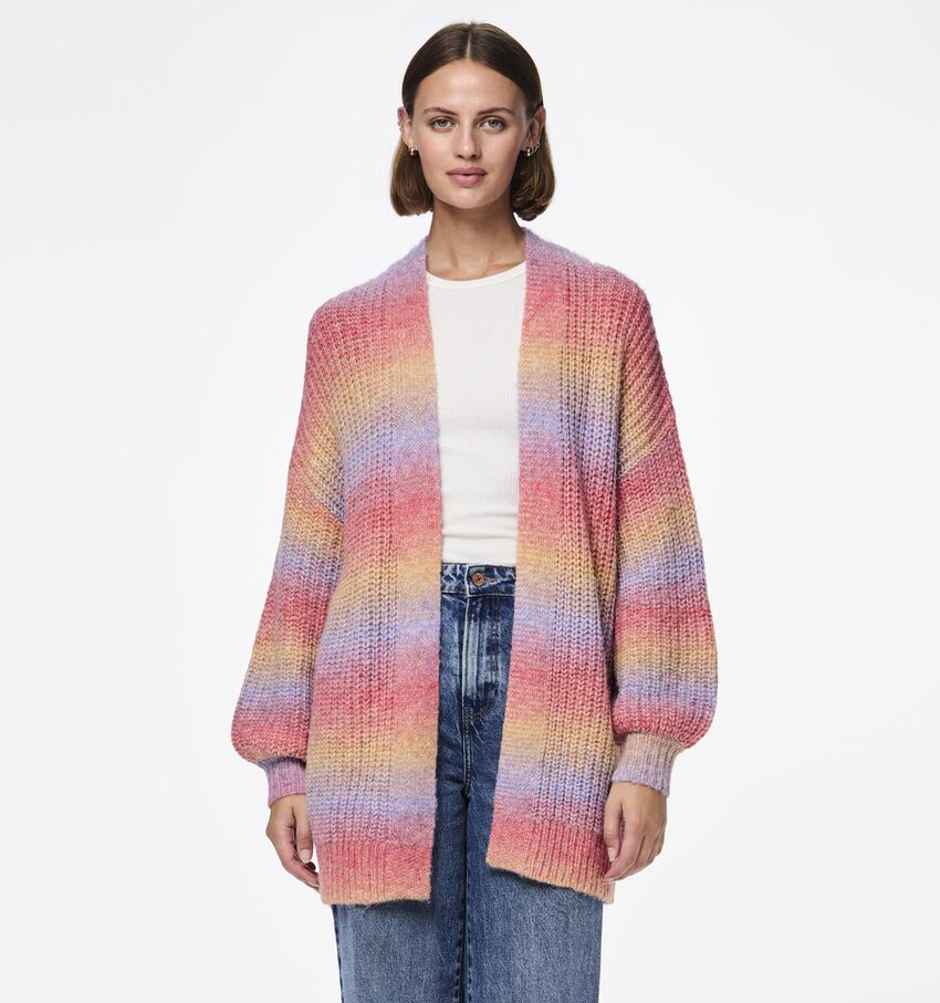 Pieces Sillo Oranje Gebreide cardigan