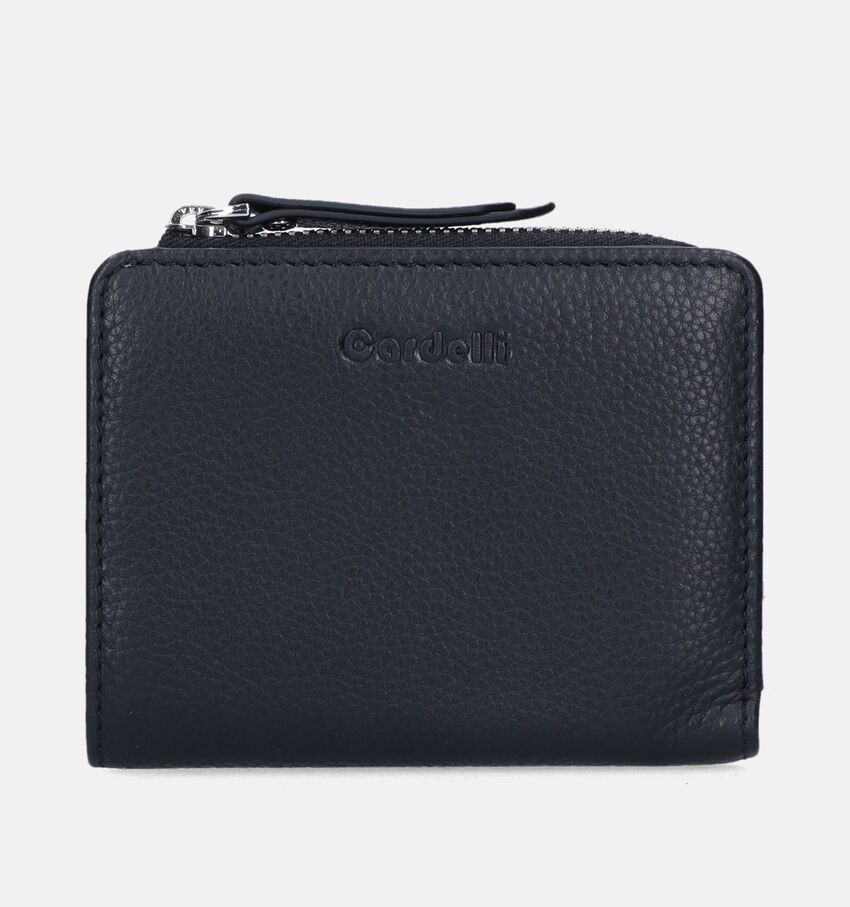 Euro-Leather Porte-monnaie zippé en Noir