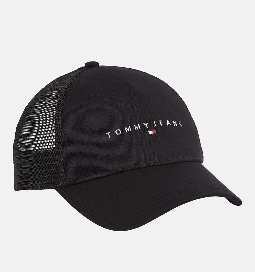 Tommy Hilfiger Linear Logo Trucker Cap Zwarte Pet