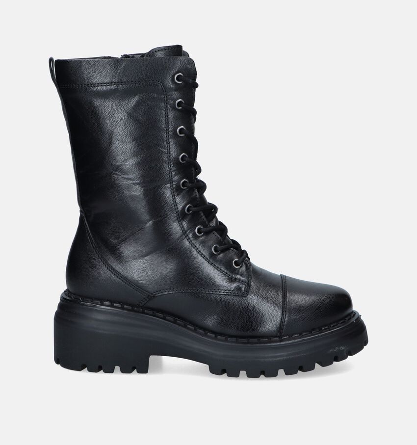 Hosis Print Boots à lacets en Noir
