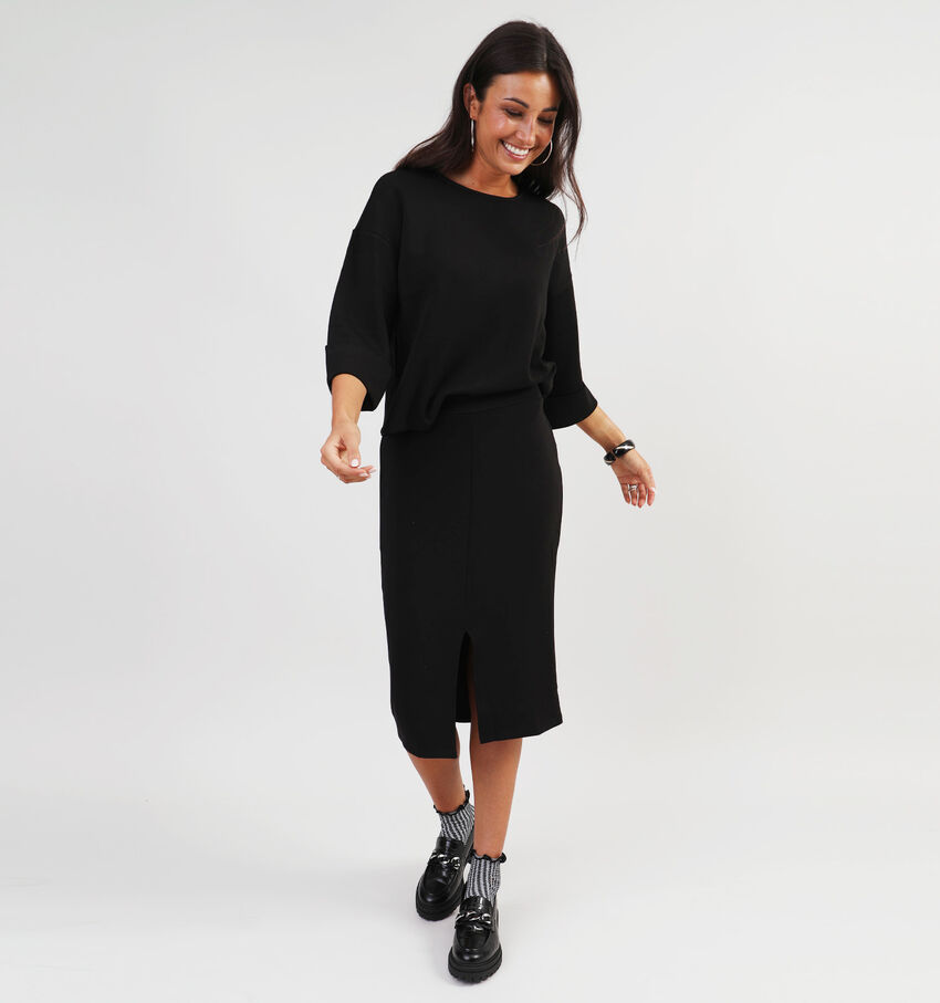 Vero Moda Mocca Zwarte Midi-rok