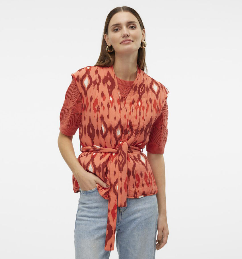Vero Moda Mille Oranje Korte gilet
