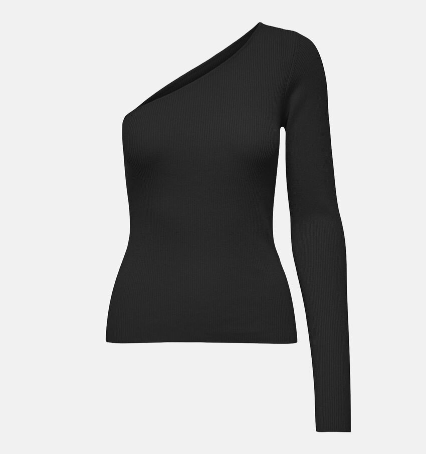 JDY Nanna Zwarte One shoulder trui