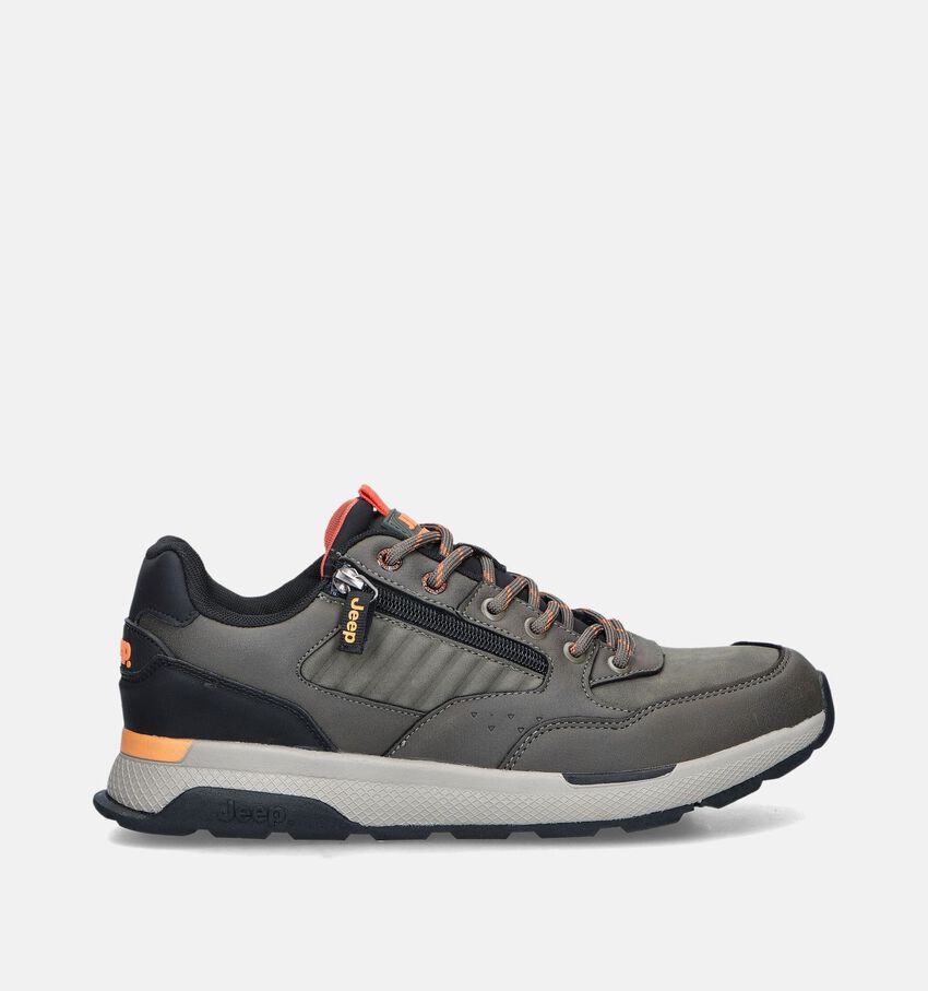Jeep Ontario Zip Chaussures à lacets en Vert Kaki