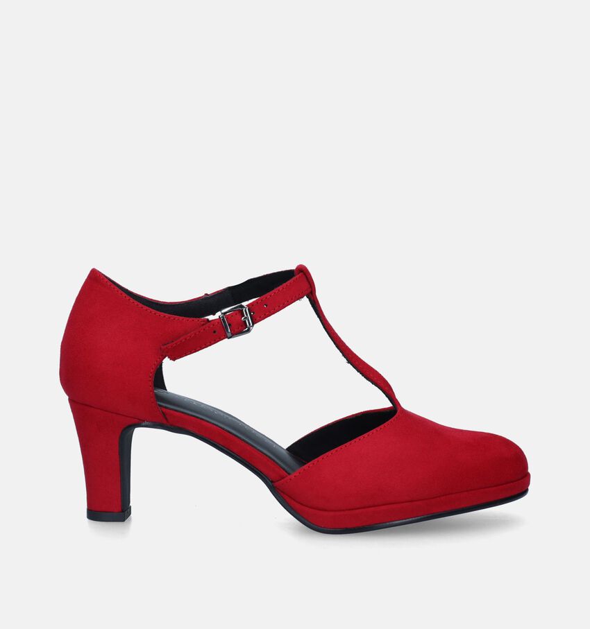 Marco Tozzi Rode Pumps met riempje