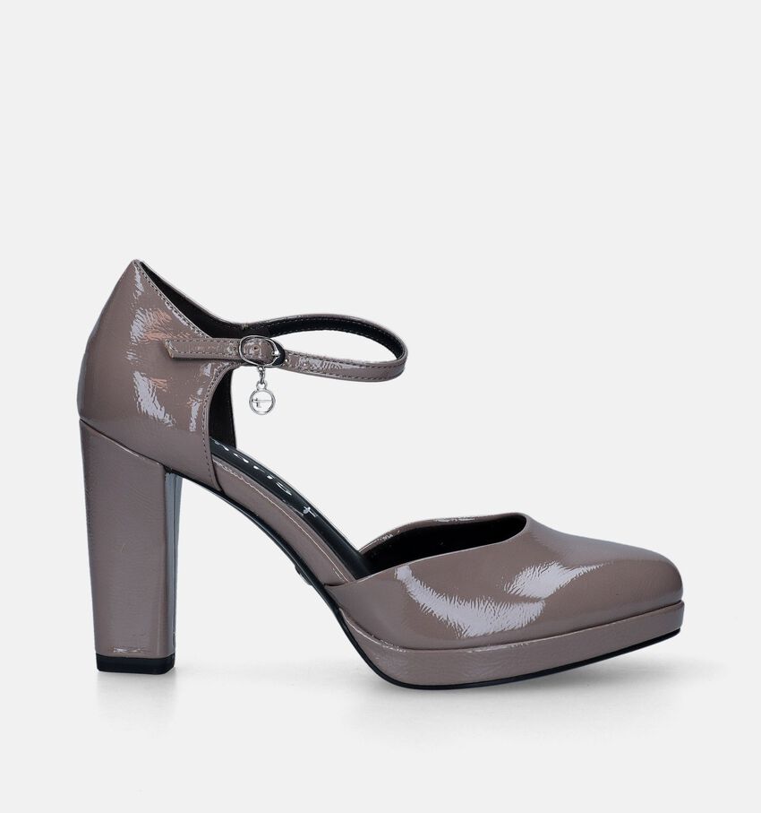Tamaris Taupe Pumps met riempje
