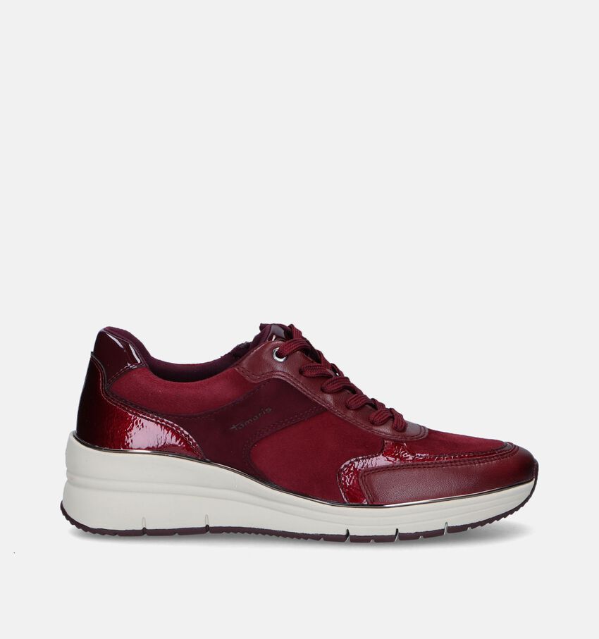 Tamaris Rode Sneakers met sleehak