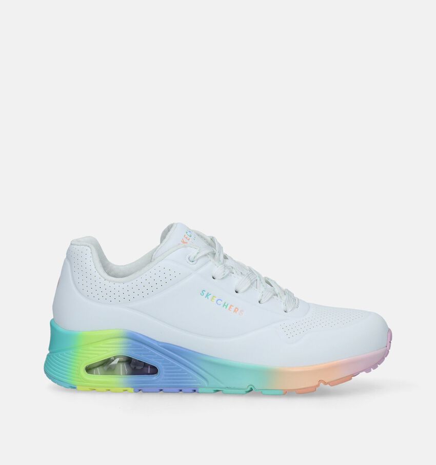 Skechers Uno Rainbow Souls Witte Sneakers