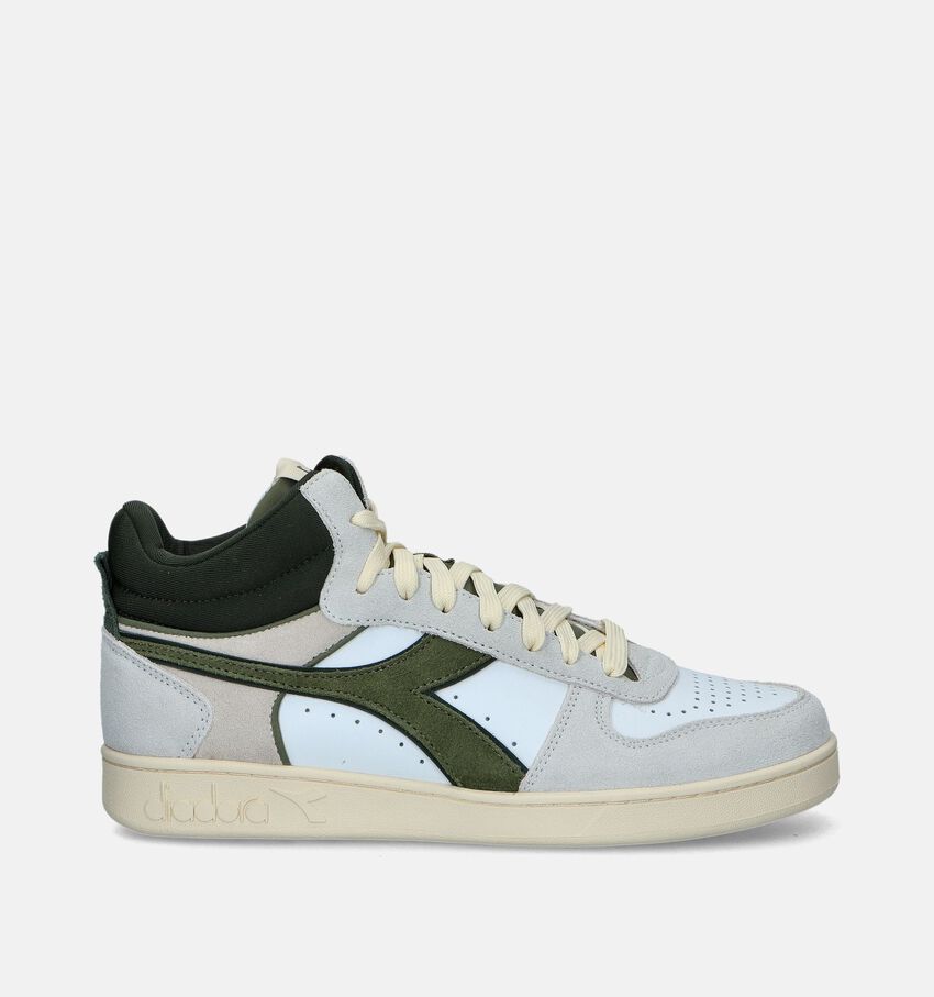 Diadora Magic Basket Demi Cut Suede Witte Sneakers