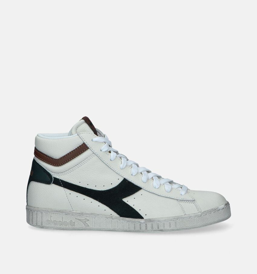 Diadora Game L High Waxed Suede Pop Baskets en Blanc