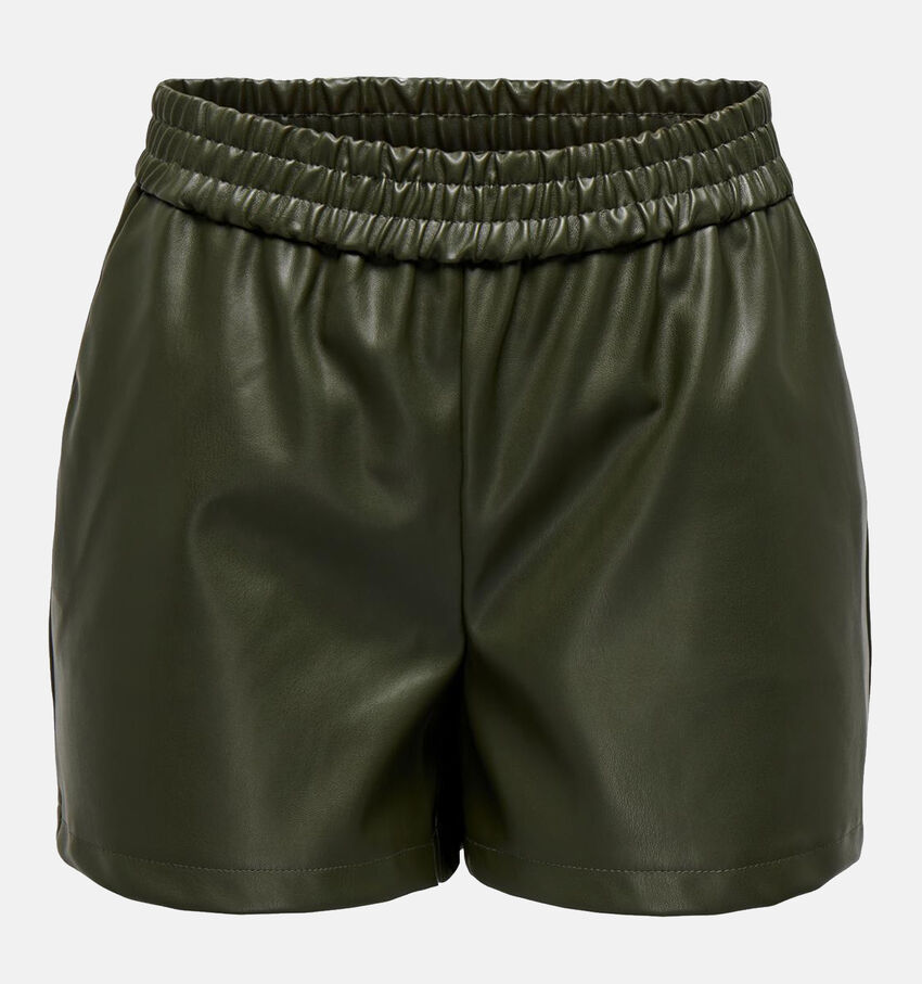JDY Alaia Groene Faux leather short