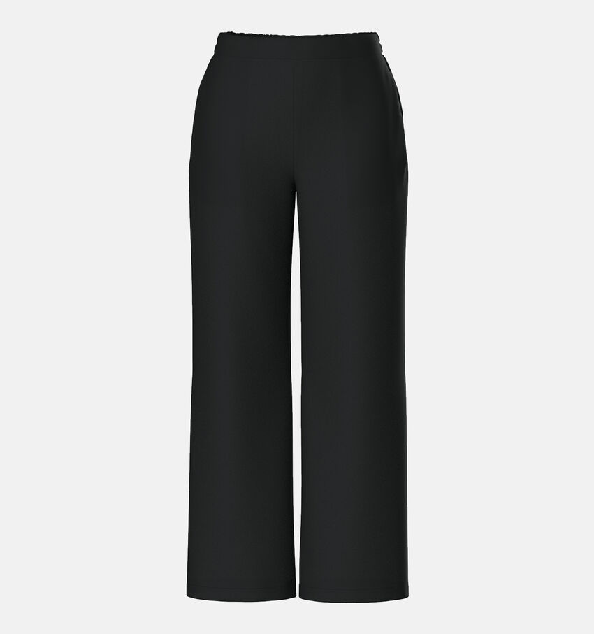 Pieces Bozzy Zwarte Wijde broek L30