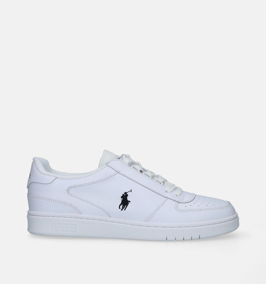 Polo Ralph Lauren Polo Court Basic Witte Veterschoenen