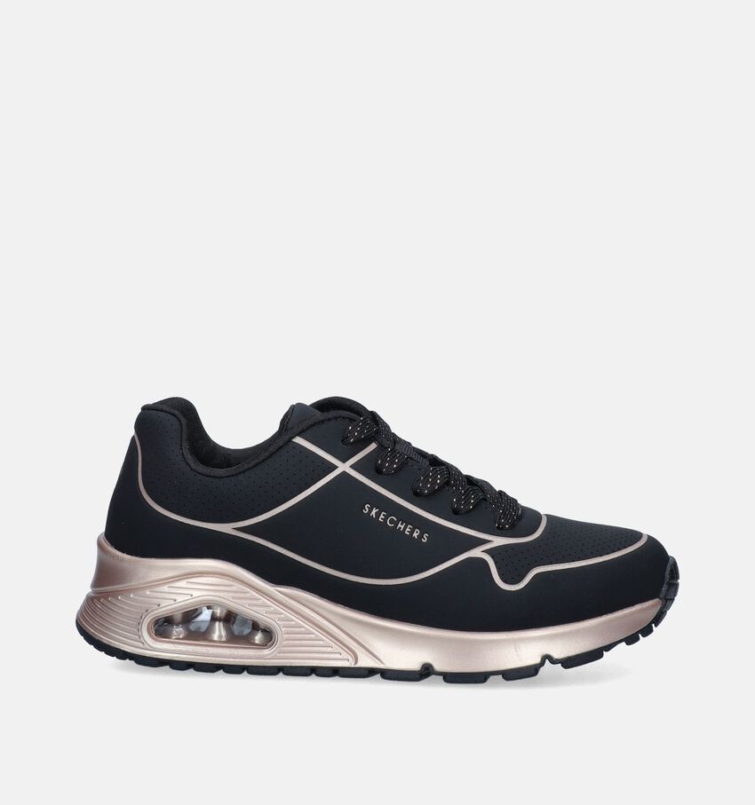 Skechers Uno Gen1 - Cool Heels Zwarte Sneakers