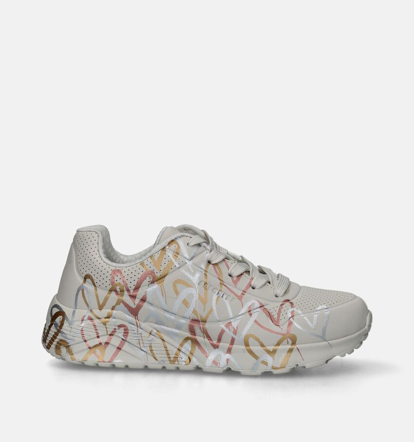 Skechers Uno Lite Metallic Love Beige Sneakers