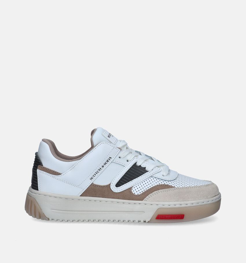 Scotch & Soda New Cup Witte Veterschoenen