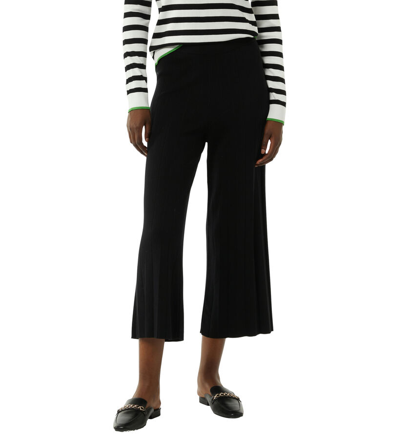 comma Zwarte Wijde broek