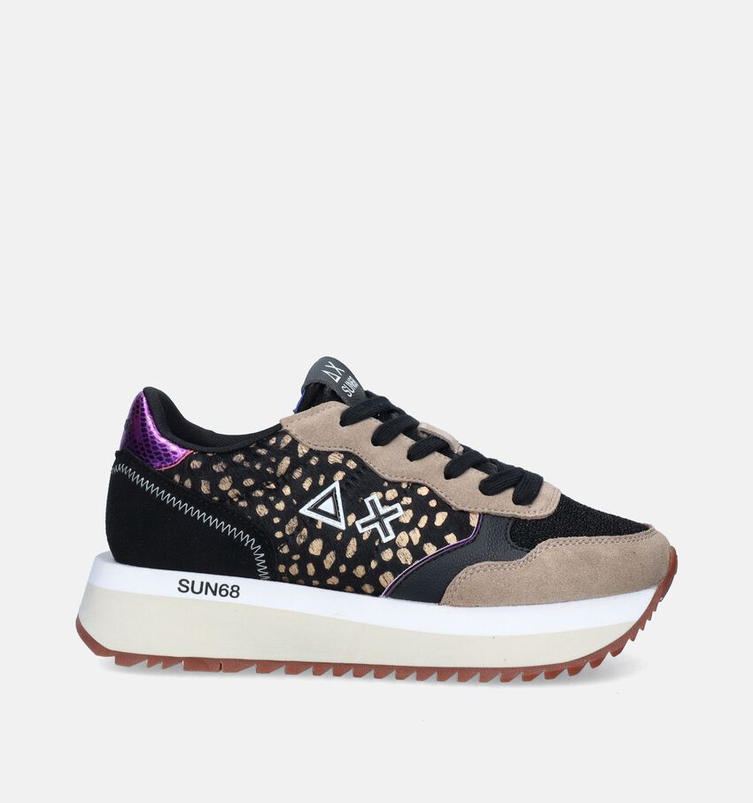 Sun 68 Big Ally Animalier Beige Sneakers