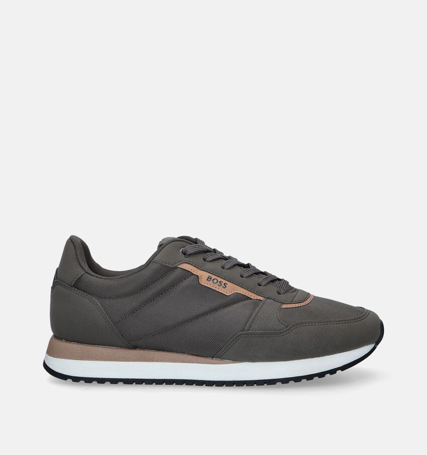 BOSS Kai Runn Chaussures avec lacets en Vert Kaki