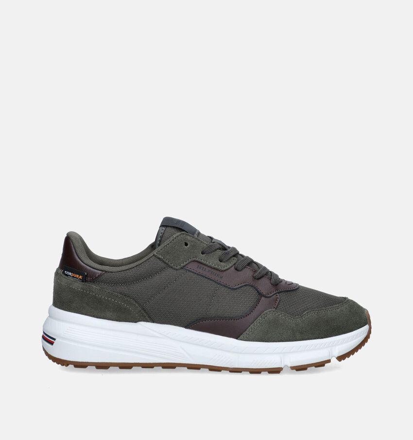 Tommy Hilfiger Faston Cordura Mix Kaki Veterschoenen