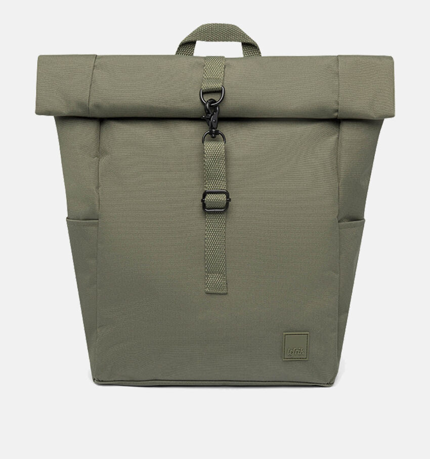 Lefrik Roll Mini Stripes Kaki Rugzak met laptopvak