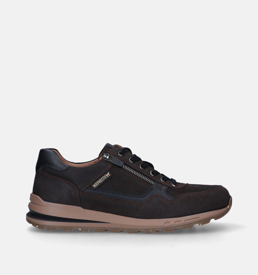 Mephisto Bradley Old Velours Bruine Veterschoenen