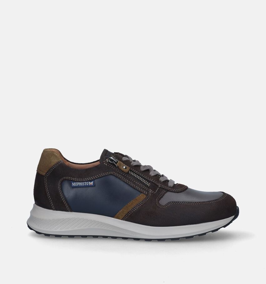 Mephisto Dino Old Velours Bruine Veterschoenen