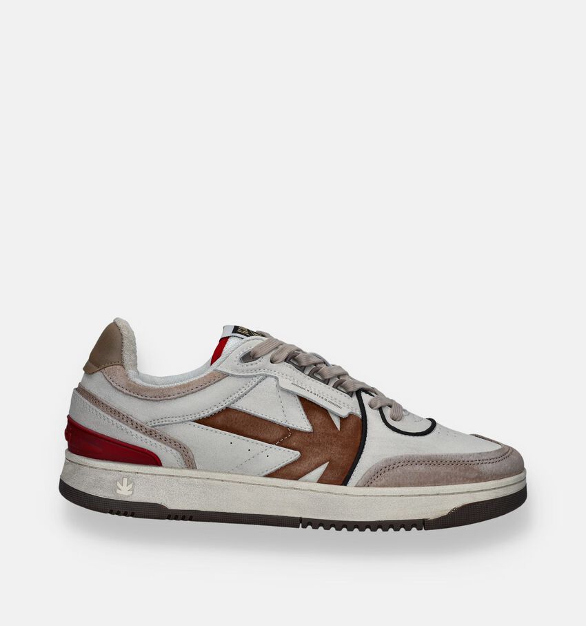 Kaotiko Boston Piping Chaussures à lacets en Rouge